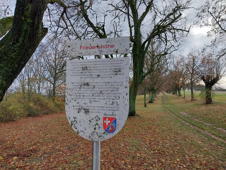 Flachter Tor Friedenshöhe, Wald und Felder Runde Wanderung Komoot