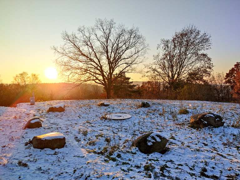 Winterwanderung auf den Götzer Berg, zu den Deetzer Erdlöchern und an