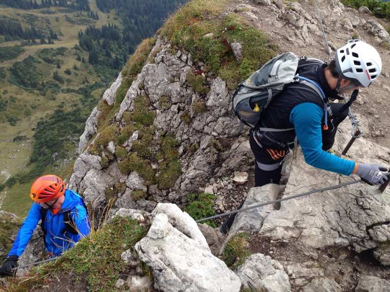 Walsersteig Klettersteig zur Kanzelwand Klettertour Komoot