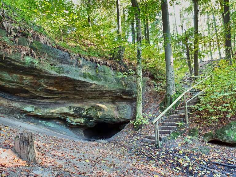 Wüstenrot, wandern zur Himmelsleiter und Silberstollen Wanderung Komoot
