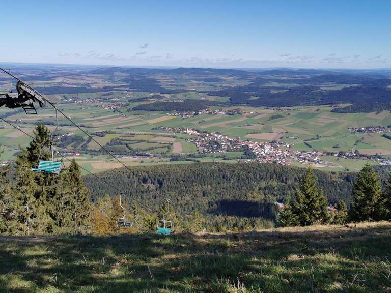 Hoher Bogen: Bergstation über Nato-Türme zur Talstation, 04.10.2020