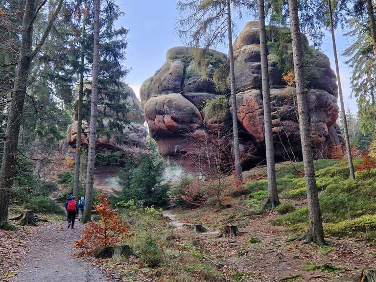 Oybin Über die Kelchsteine zur Töpferbaude randonnée pédestre Komoot