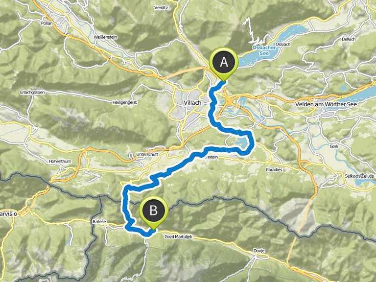 Villach-Kranjska-Gora-Wurzenpass | mountain bike ride | Komoot