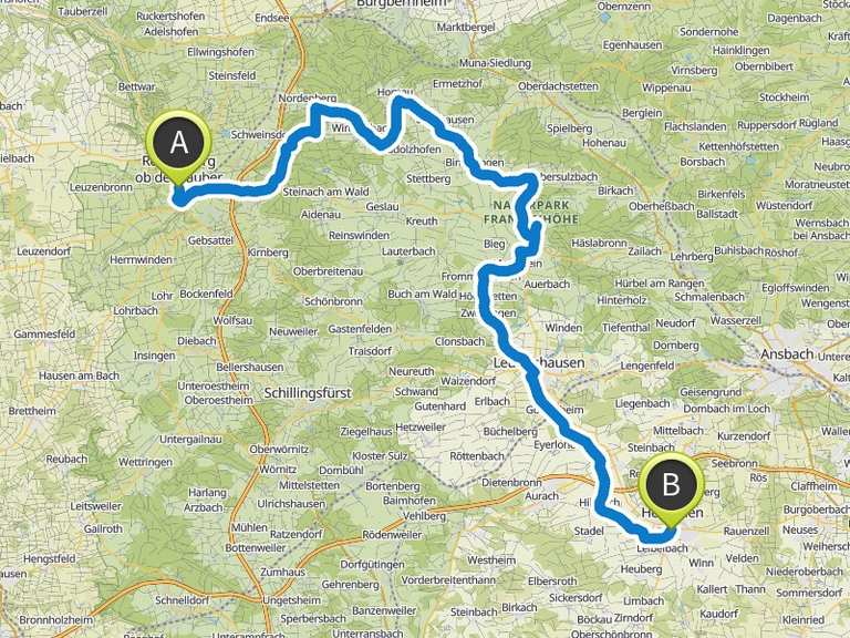 Etappe 3 Von Rothenburg ob der Tauber nach Herrieden Tauber Altmühl Radweg Fahrradtour Komoot Etappe 3 Von Rothenburg ob der Tauber nach Herrieden Tauber Altmühl Radweg Fahrradtour Komoot