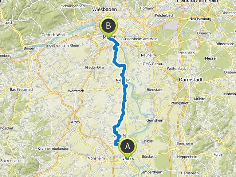 Rheinterrassenweg (analog Wanderweg) | Fahrradtour | Komoot