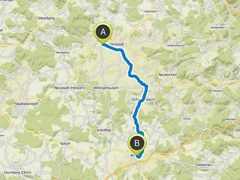 Schwalm Radweg Treysa -Alsfeld | Fahrradtour | Komoot
