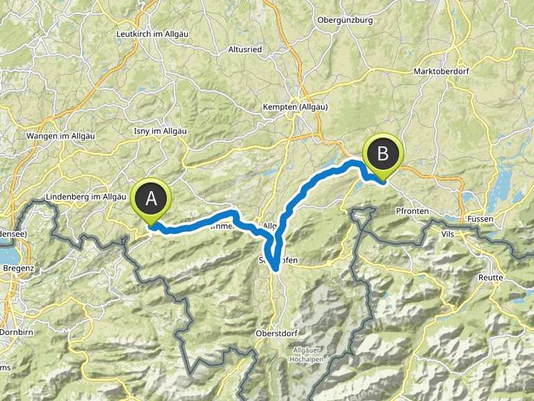 Etappe 2 Allgäu Gipfelwelten BodenseeKönigssee Radweg