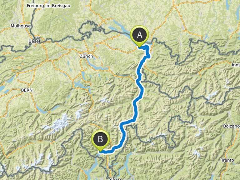 Alpenüberquerung durch die Schweiz - Transalp Schweiz | bike Tour | Komoot