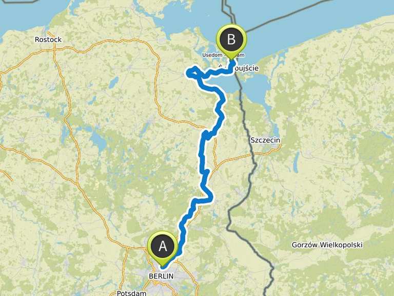 Berlin Usedom Fernfahrt 01.Mai 2020 GravelTour Komoot