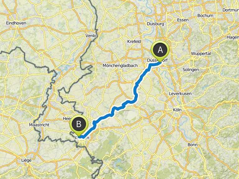 Düsseldorf nach Aachen | Fahrradtour | Komoot