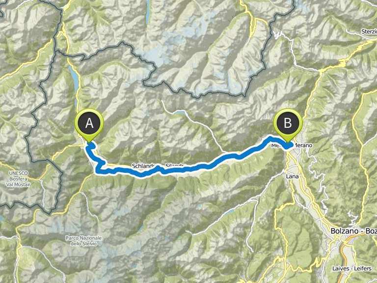 Vinschgau Radweg von Mals nach Meran 13.08.2016 | bike Tour | Komoot