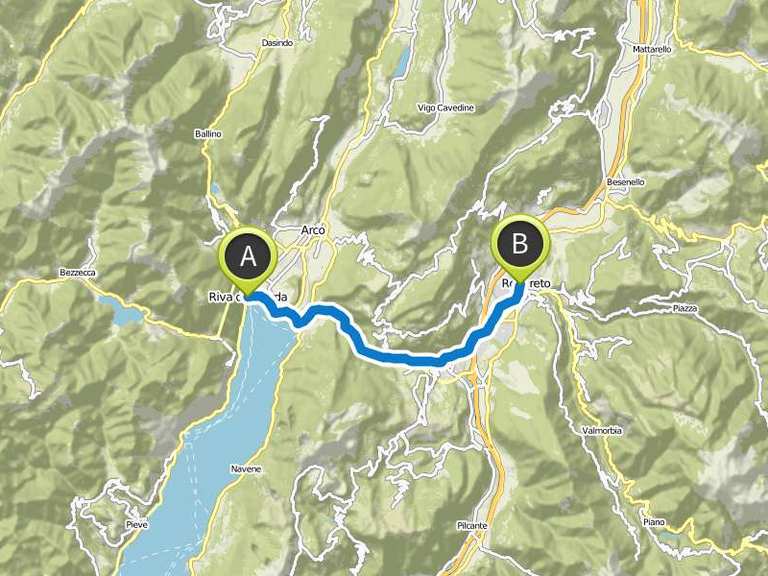 Von Riva del Garda nach Rovereto Bahnhof (Tag 9) | Mountainbike-Tour Von Riva del Garda nach Rovereto Bahnhof (Tag 9) | Mountainbike-Tour