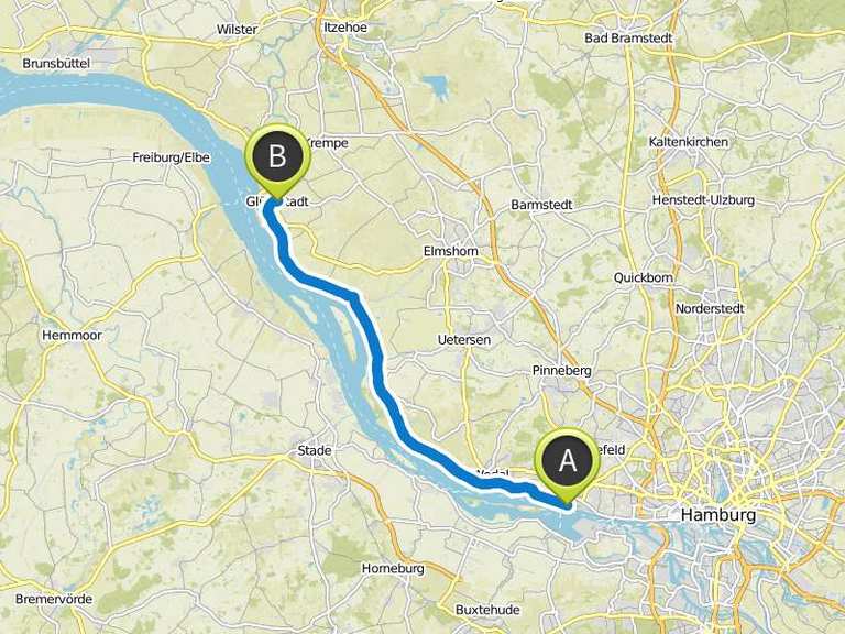 Routenplaner Fahrrad Hamburg