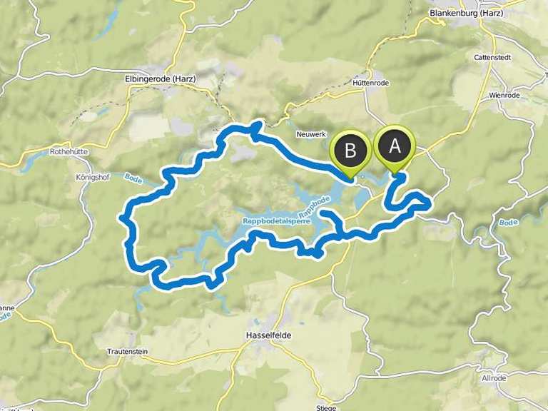 Rund um die Rappbodetalsperre | Fahrradtour | Komoot