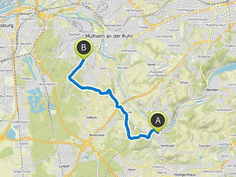 Ruhrhöhenweg von Kettwig nach Mülheim Wanderung Komoot