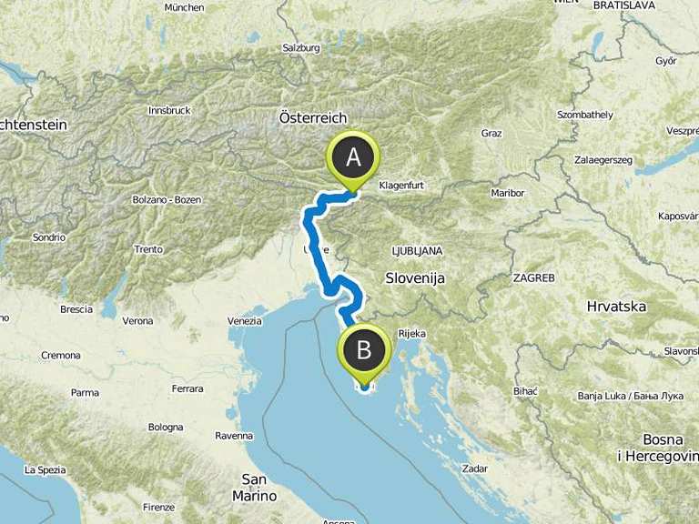 Von Villach nach Pula Fahrradtour Komoot Von Villach nach Pula Fahrradtour Komoot