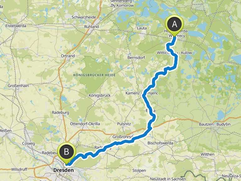 Schwarze Elster Tag 3: Hoyerswerda - Dresden | Fahrradtour | Komoot
