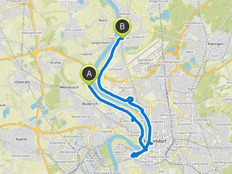 Düsseldorf kaiserswerth-Düsseldorf Stadt | Fahrradtour | Komoot