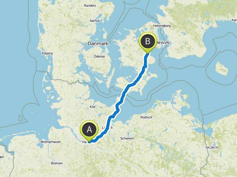 Von Hamburg nach Kopenhagen (bzw koge) | Fahrradtour | Komoot
