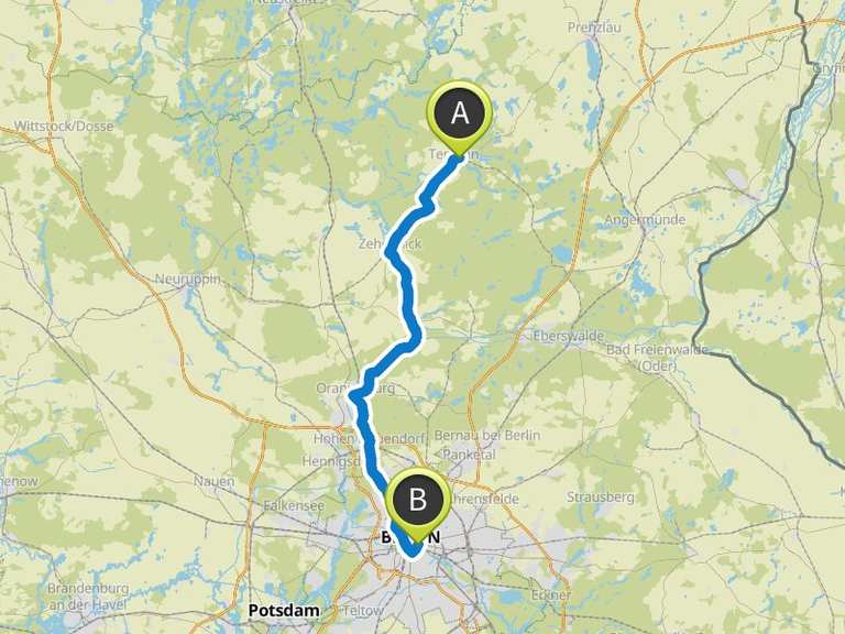 Templin Zehdenick Havelradweg Berlin Mitte bike