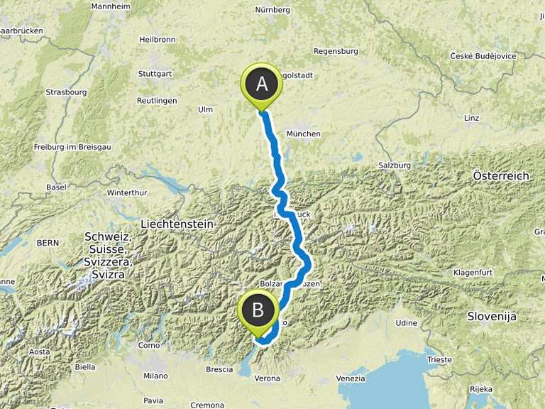 Via Claudia Augusta Bikemap Deine Radrouten