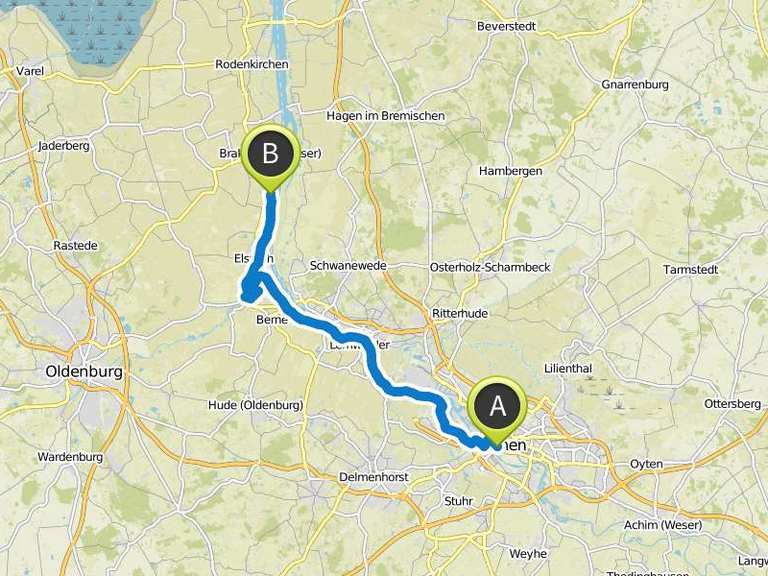 WeserRadweg, 12.Etappe Von Bremen bis Brake