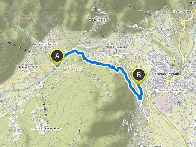 Marlinger Waalweg mit dem Kinderwagen | Wanderung | Komoot