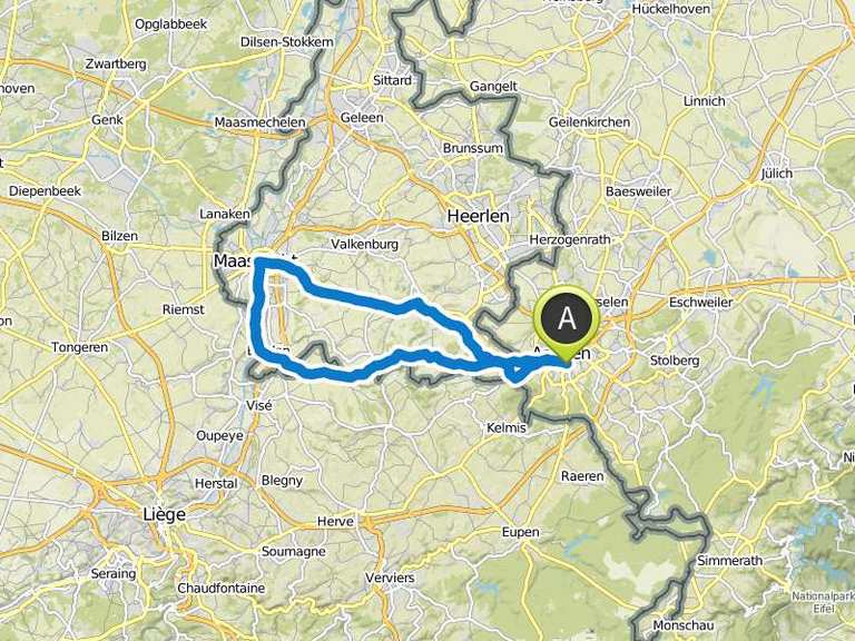 Aachen HBF-DreiländerEck-Maastricht | Fahrradtour | Komoot