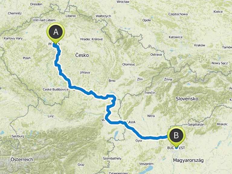 Greenways Radweg: Prag - Wien - Bratislava - Budapest ...