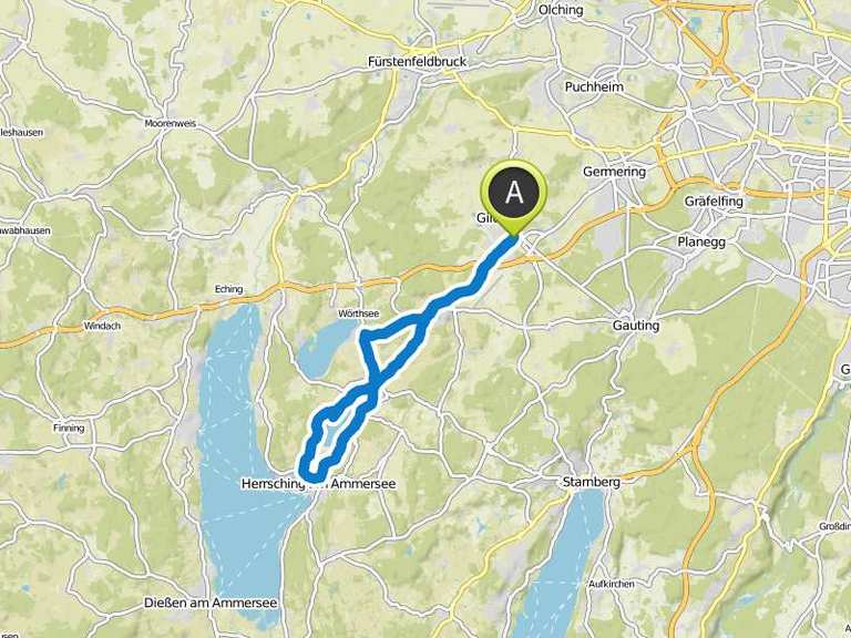 fahrrad tour schloss seefeld strandbad pilsensee