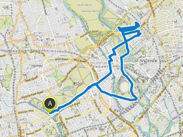 lee valley cycle route map