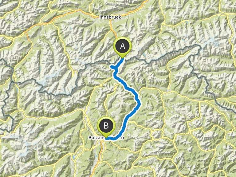 Eisacktal-Radweg: Brenner - Brixen - Bozen (96 km) | mountain bike ride