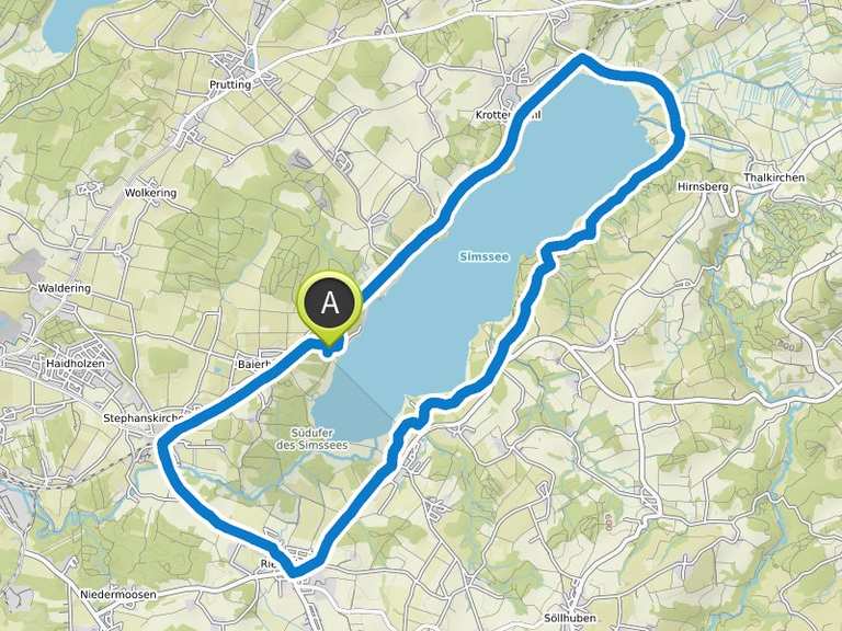 Simssee Laufstrecke | Laufrunde | Komoot