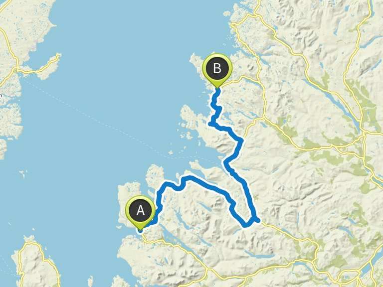 NC500 Day 3 Gairloch to Lochinver bike Tour Komoot