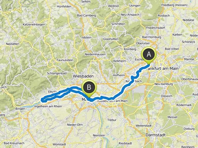 Main-Rhein Radweg: Von Frankfurt über Mainz nach Oestrich-Winkel und ...