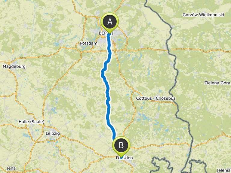 Berlin to dresden RennradTour Komoot