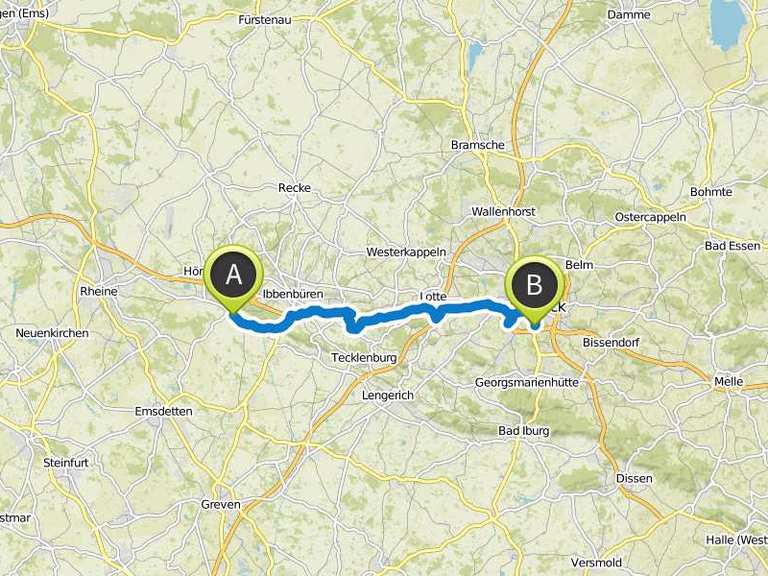 Riesenbeck nach Nahne, Osnabrück | Fahrradtour | Komoot