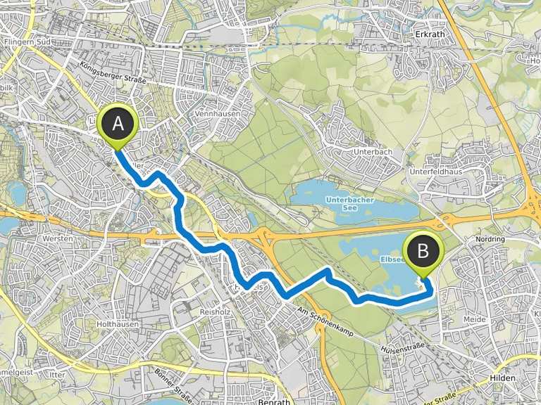 Routenplaner Fahrrad Düsseldorf