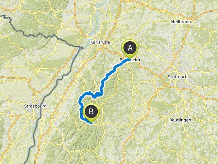 Gravel SW1 Pforzheim Kniebis RV Pfeil Fahrradtour Komoot