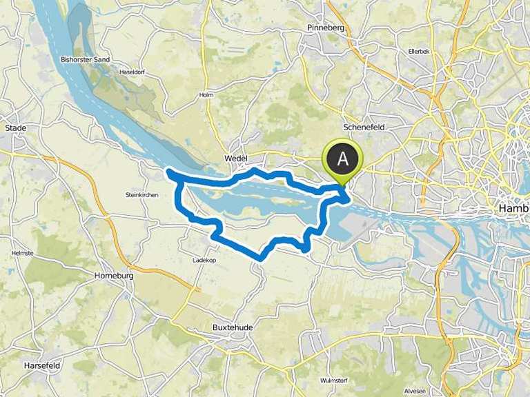 BlankeneseWedelLüheJorkCranzBlankenese Fahrradtour Komoot