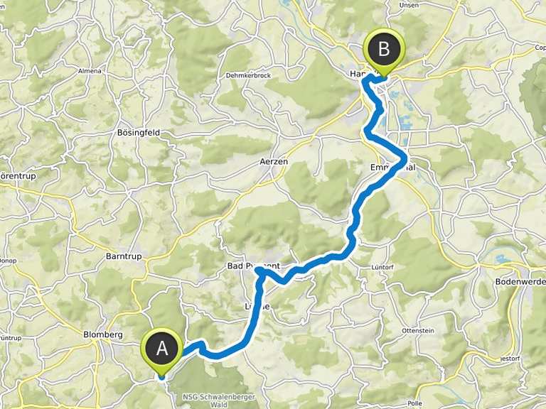 fahrrad weg von hameln nach bodenwerder