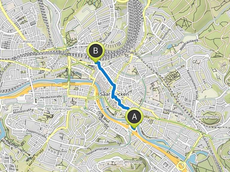 St. Arnual Hbf. Saarbrücken Wanderung Komoot