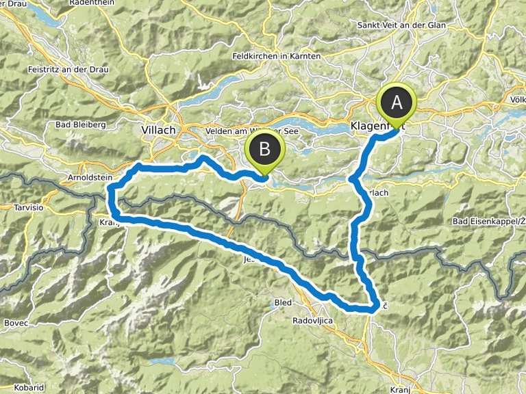 AUT - Loiblpass - SLO - Wurzenpass - AUT | Rennrad-Tour | Komoot