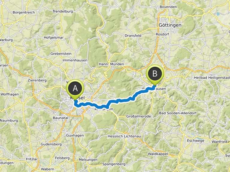 Kassel Witzenhausen Fahrradtour Komoot