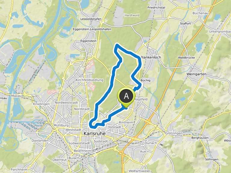 Run durch den Hardtwald mit Schloss | Laufrunde | Komoot