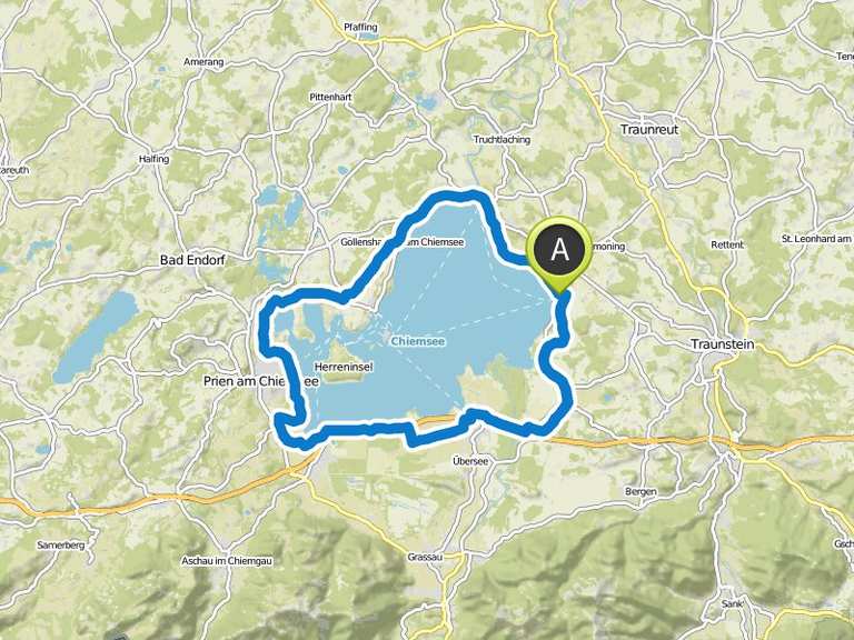 chiemsee umrundung fahrrad km