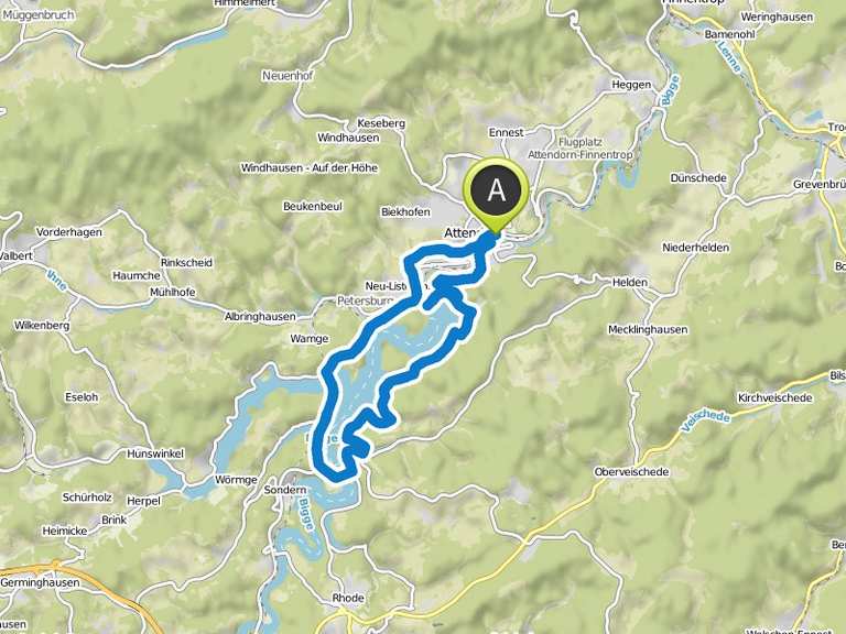 Schnütgenhof Biggesse Runde von Attendorn Fahrradtour