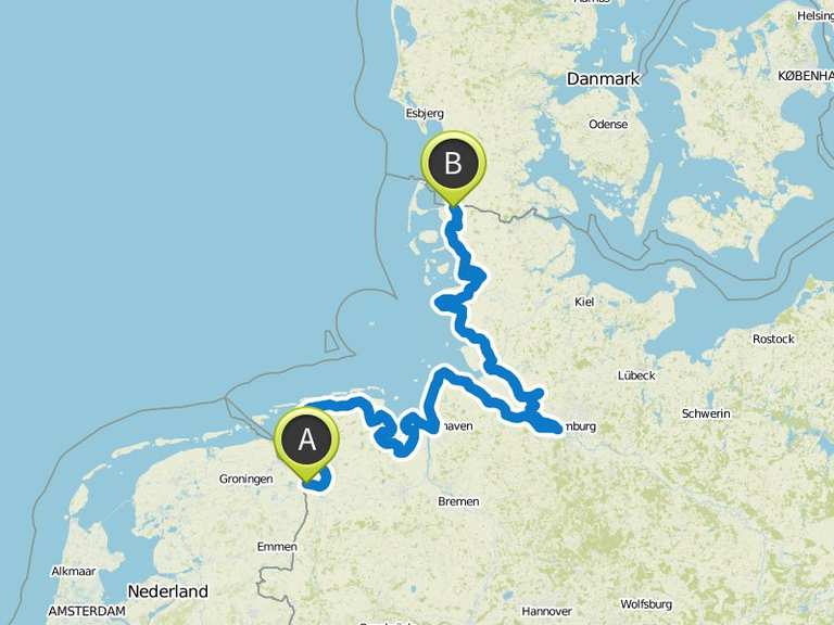 Nordseeküstenradweg Deutschland GPS-Track | Fahrradtour | Komoot