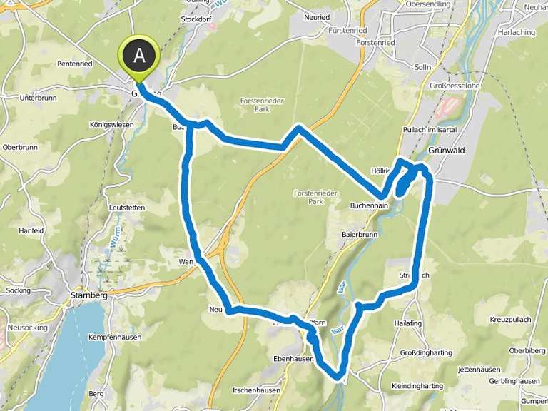 Forstenrieder Park – Forstenrieder Park Runde von Gauting | Fahrradtour