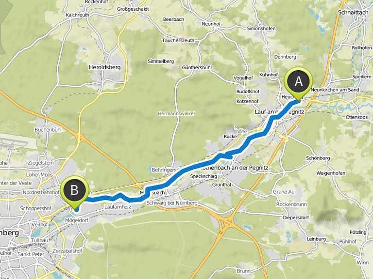 Nürnberg - Lauf entlang der Pegnitz | Fahrradtour | Komoot